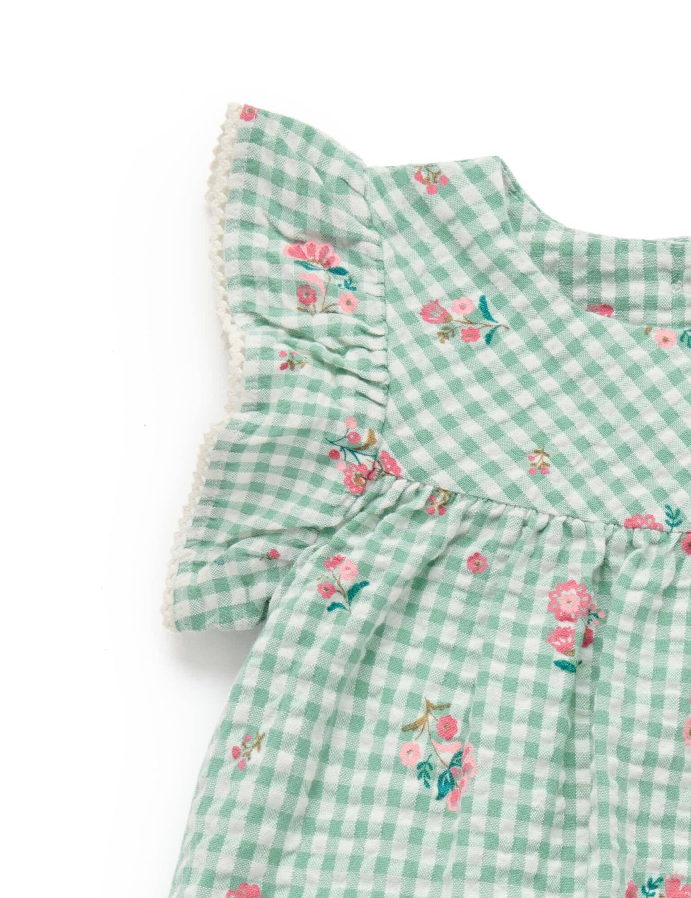 Pure Baby - Frida Gingham Bloomer Set Matching Set Purebaby 