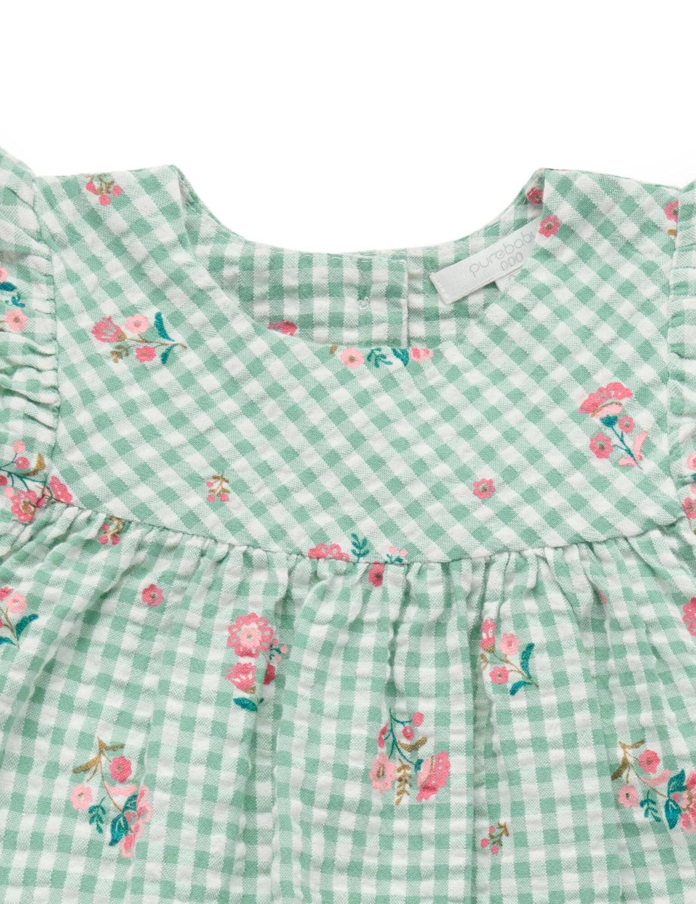 Pure Baby - Frida Gingham Bloomer Set Matching Set Purebaby 