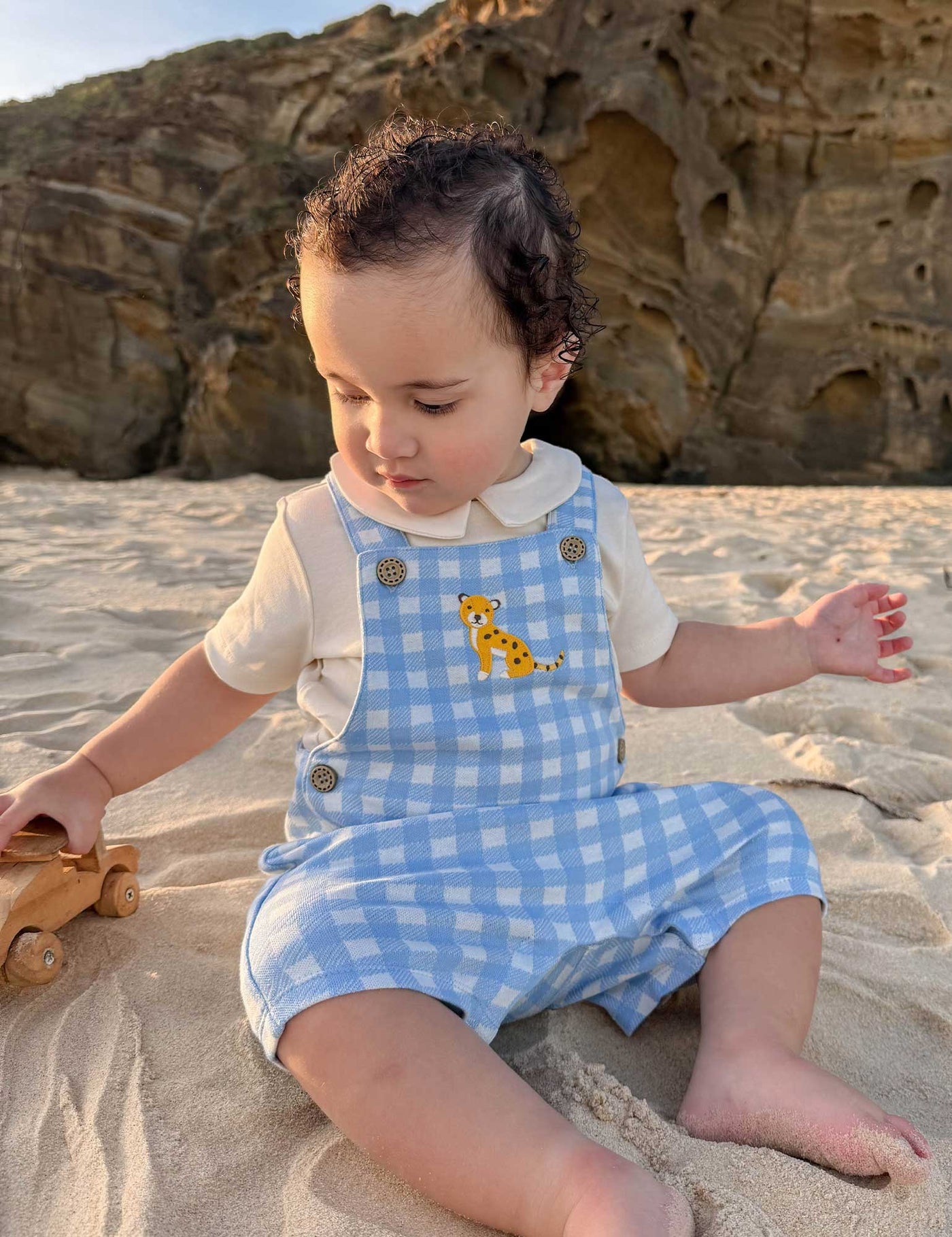 Pure Baby - Gingham Overall Set Overalls Purebaby 