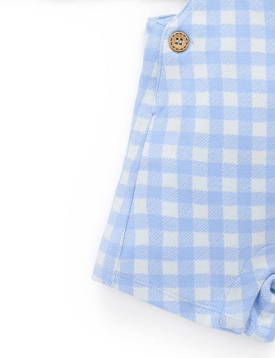 Pure Baby - Gingham Overall Set Overalls Purebaby 