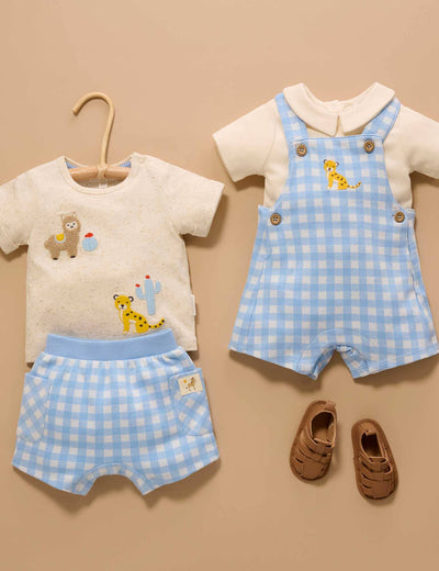 Pure Baby - Gingham Overall Set Overalls Purebaby 
