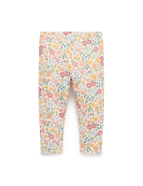 Purebaby - Thick Leggings with Pockets | Wild Flower Print