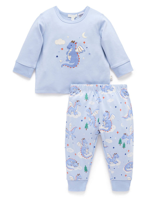 Purebaby - Thick PJ Set | Sleeping Dragon