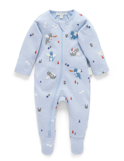 Purebaby - Thick Zip Growsuit | Castle