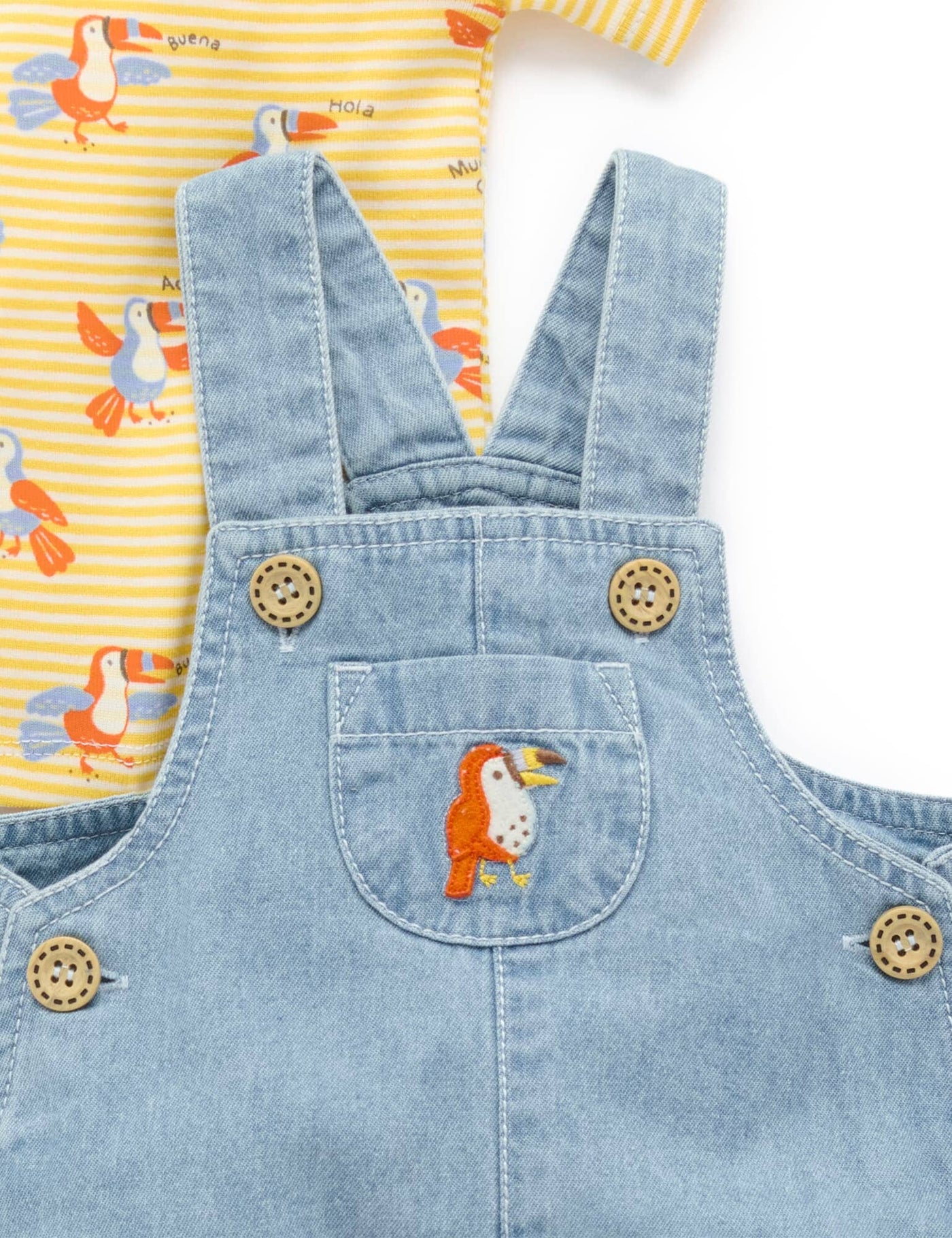 Pure Baby - Toucan Overall Set Overalls Purebaby 