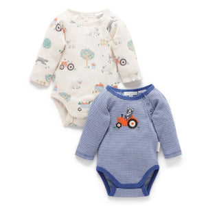 Purebaby - 2 Pack Bodysuit | Herding Sheep Print