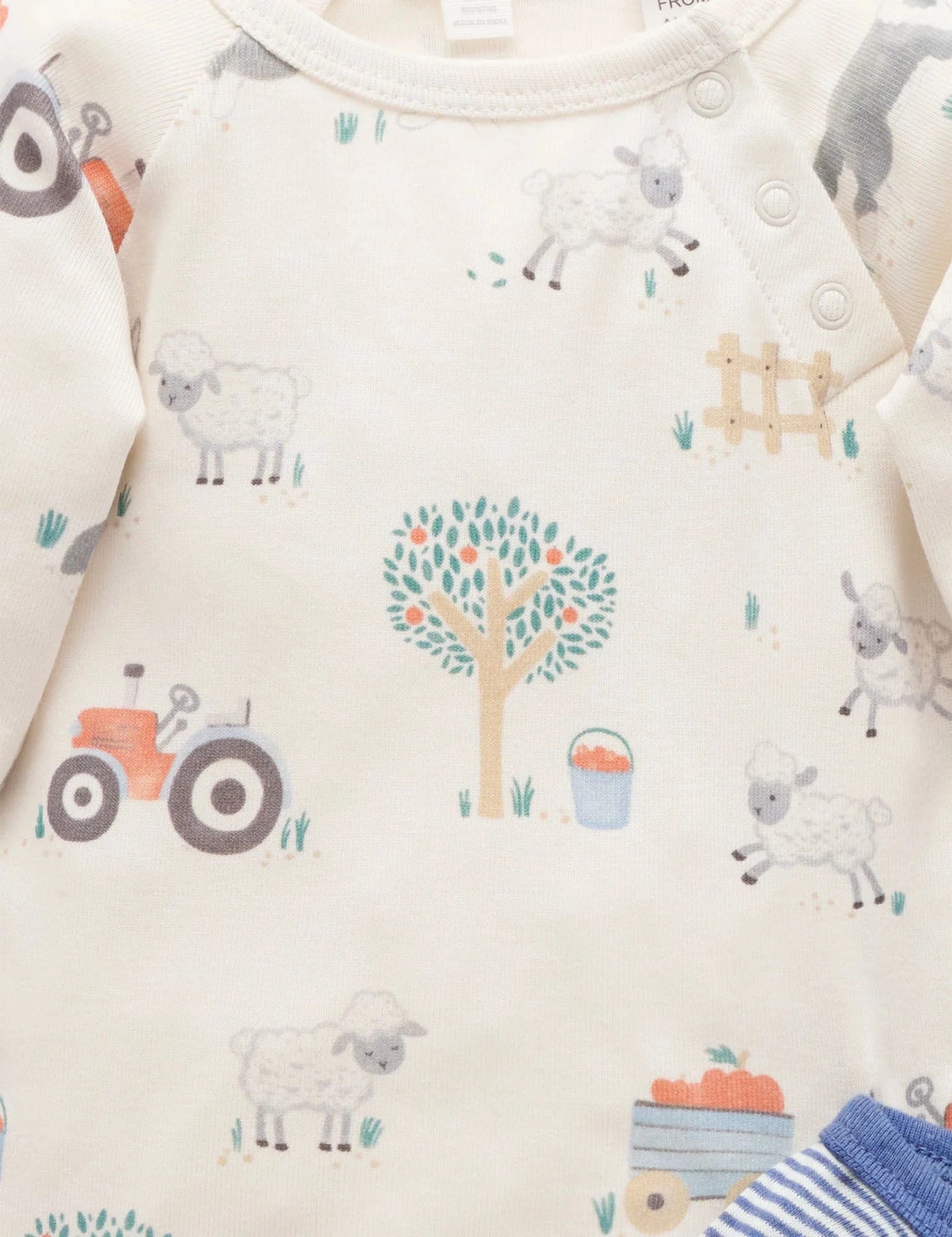 Purebaby - 2 Pack Bodysuit | Herding Sheep Print Bodysuit Purebaby 