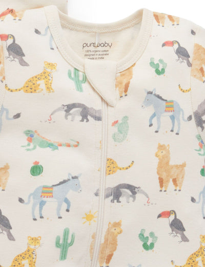 Purebaby - 2 Pack Growsuit | Fiesta Growsuit Purebaby 