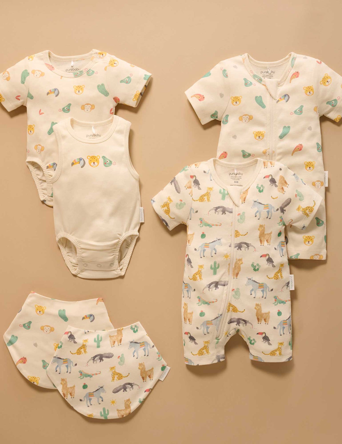 Purebaby - 2 Pack Growsuit | Fiesta Growsuit Purebaby 