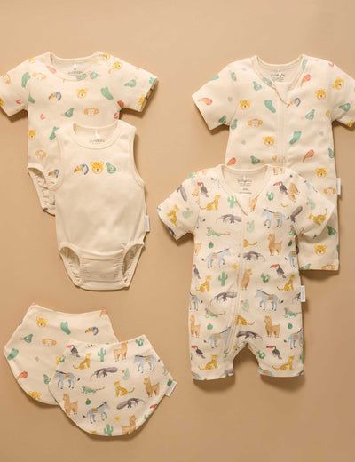 Purebaby - 2 Pack Growsuit | Fiesta Growsuit Purebaby 