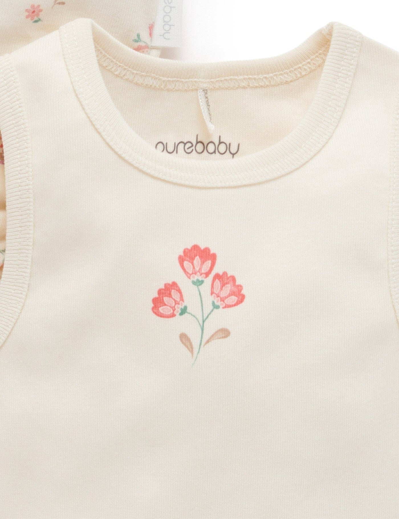 Purebaby - 2 Pack Ribbed Bodysuit | Emilia Bodysuit Purebaby 