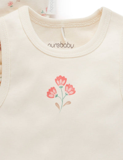 Purebaby - 2 Pack Ribbed Bodysuit | Emilia Bodysuit Purebaby 