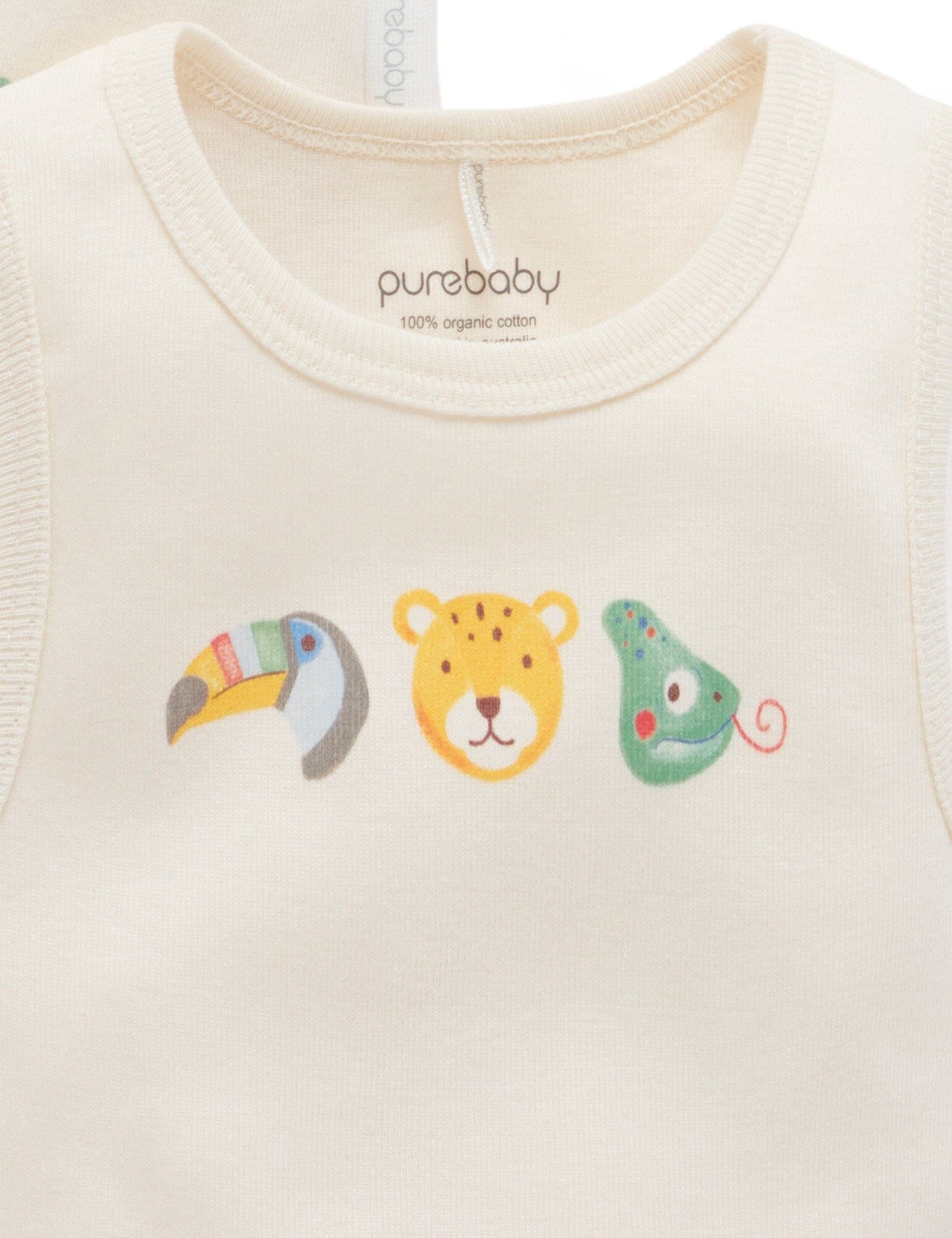 Purebaby - 2 Pack Ribbed Bodysuit | Fiesta Bodysuit Purebaby 