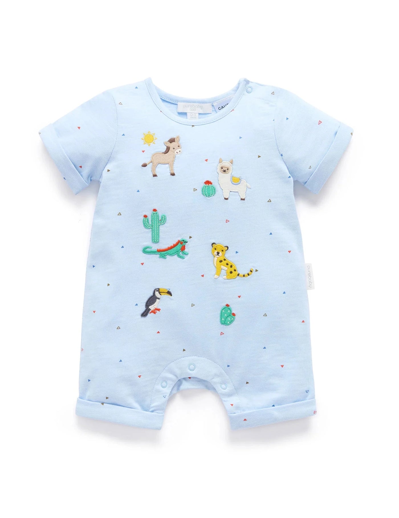 Purebaby - Animal Fiesta Short Growsuit Growsuit Purebaby 