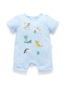 Purebaby - Animal Fiesta Short Growsuit