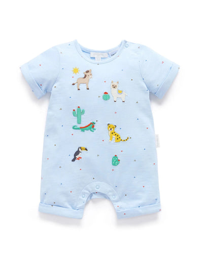 Purebaby - Animal Fiesta Short Growsuit Growsuit Purebaby 