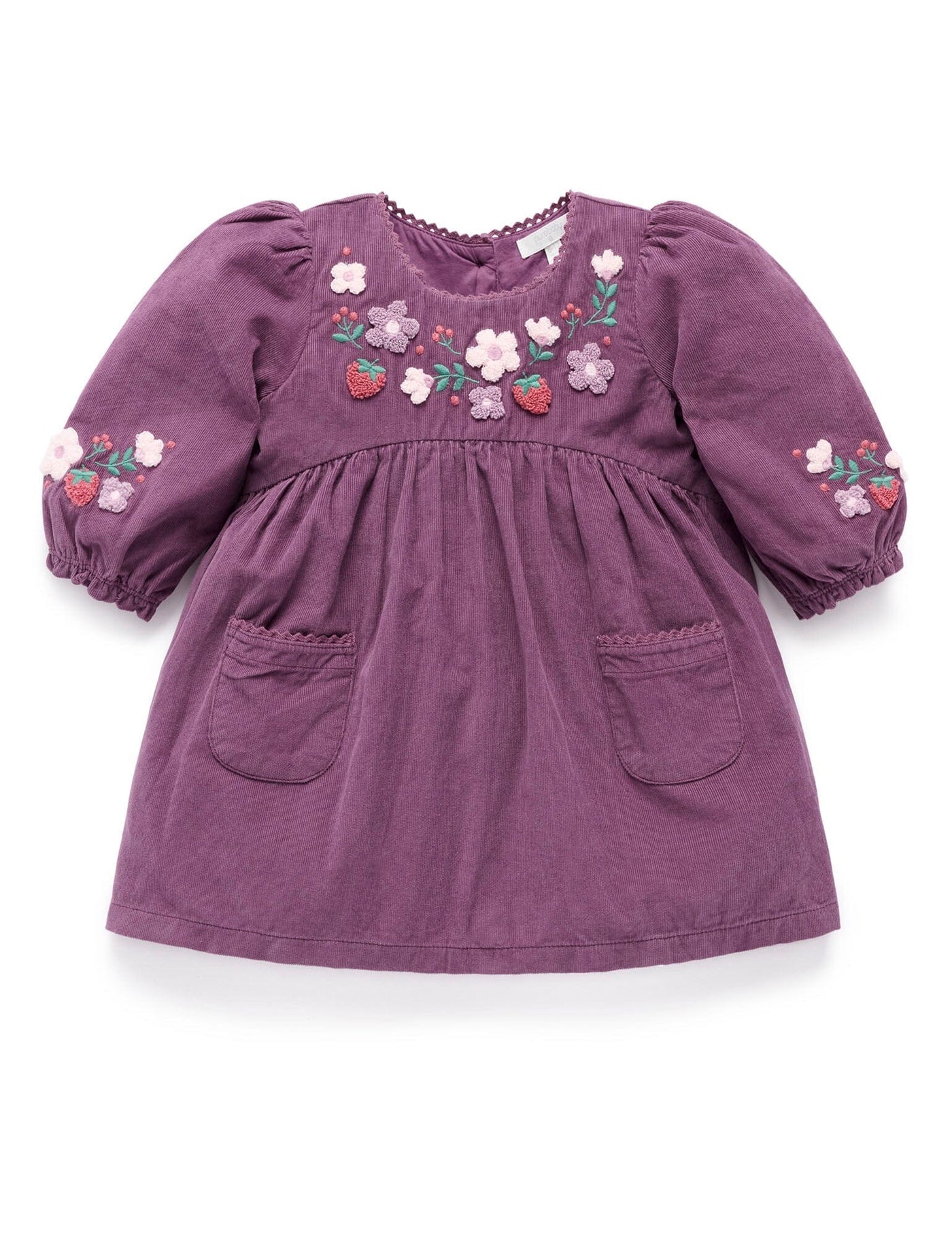 Purebaby - Blooms Dress | Heather Long Sleeve Dress Purebaby 