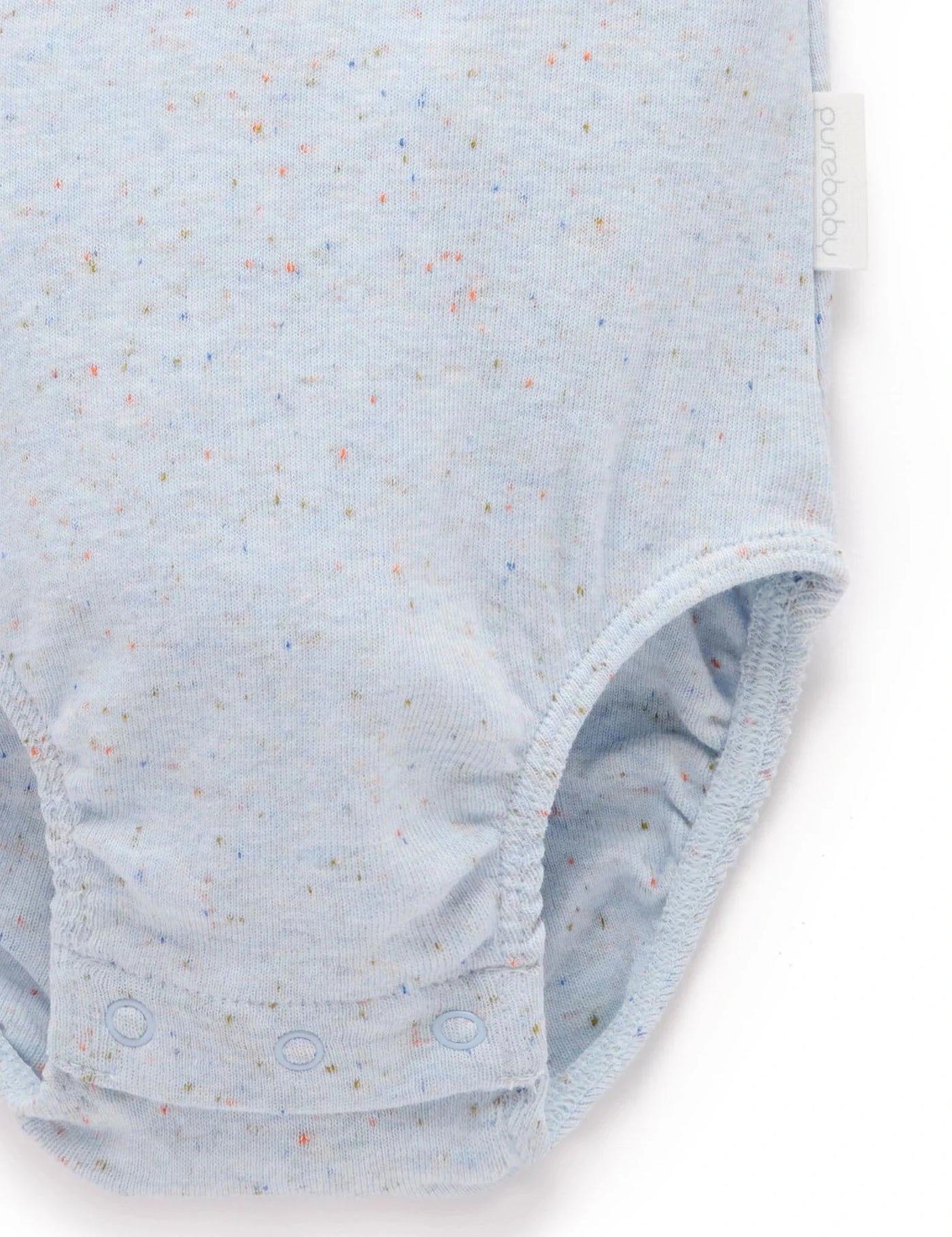 Purebaby - Blue Donkey Appliqué Bodysuit Romper Purebaby 