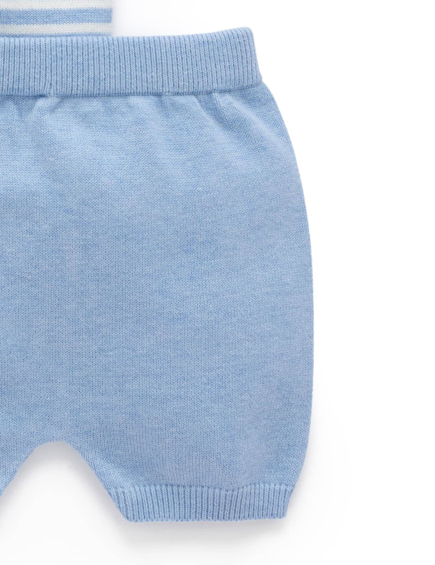 Purebaby - Blue Knitted Polo Set Matching Set Purebaby 