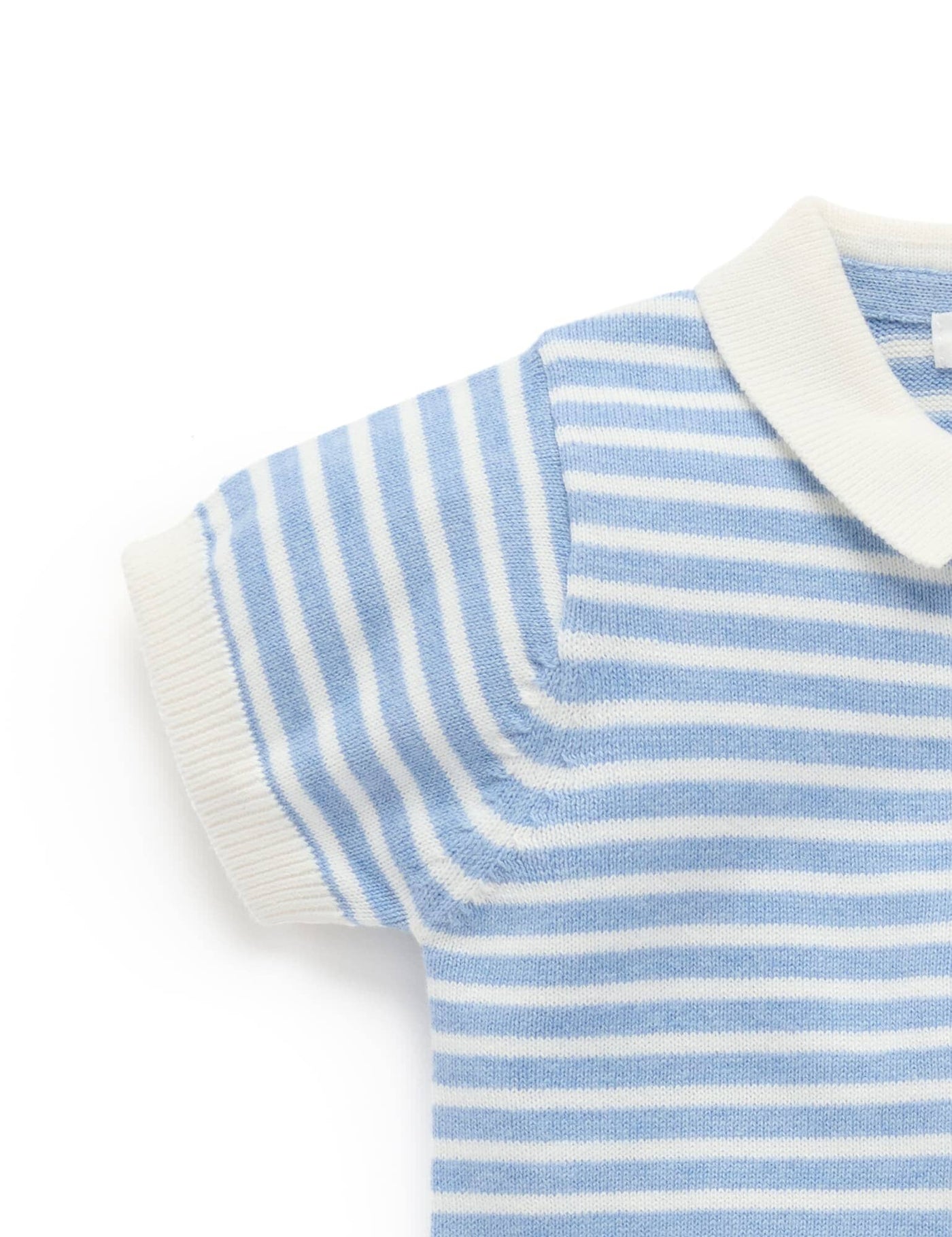 Purebaby - Blue Knitted Polo Set Matching Set Purebaby 