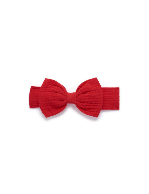 Purebaby - Bow Headband | Christmas Red