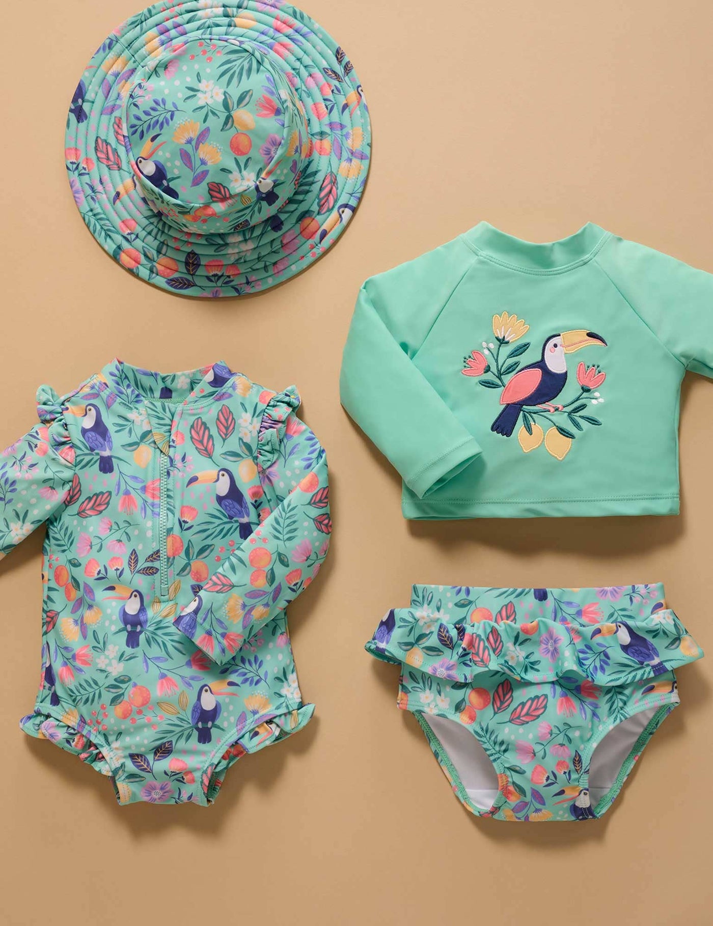 Purebaby - Broad Brim Swim Hat | Toucan Swim Hats Purebaby 