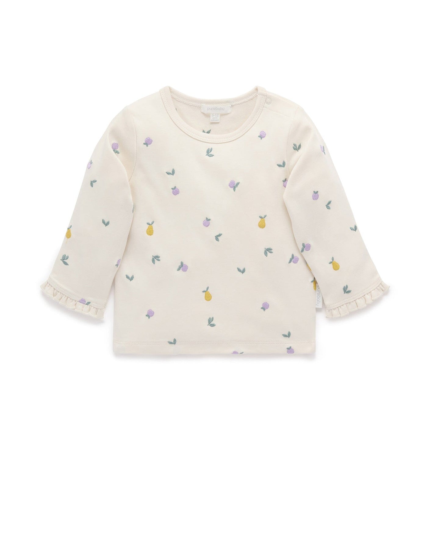 Purebaby - Broderie Layering Top | Apple & Pear Long Sleeve Top Purebaby 