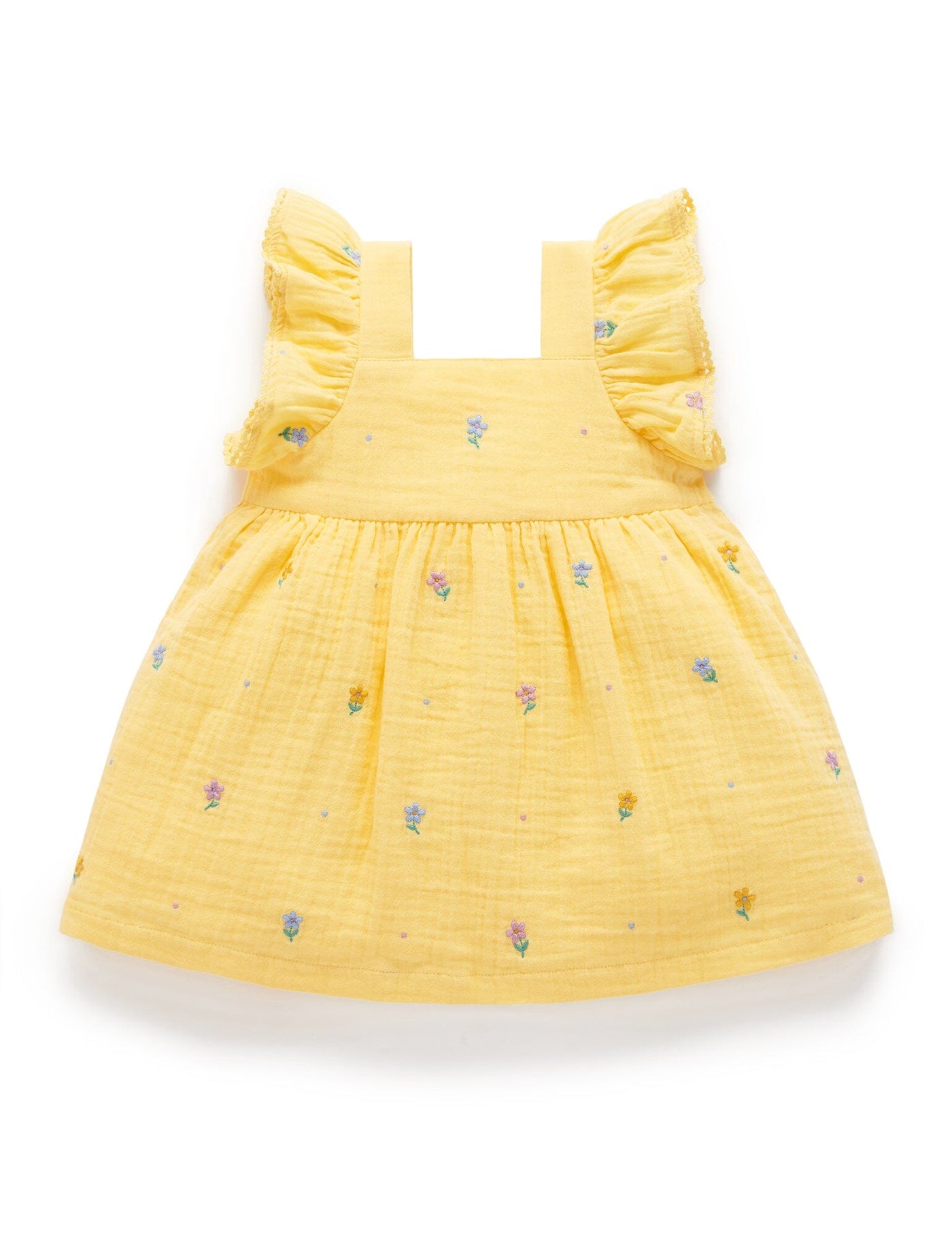 Purebaby - Butterfly Dress | Daisy Broderie Sleeveless Dress Purebaby 