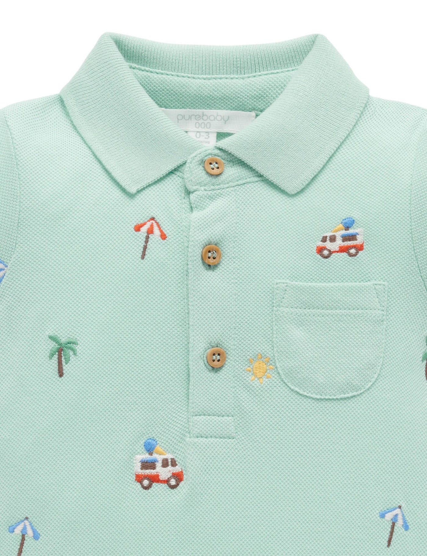 Purebaby - Cancun Polo Growsuit Romper Purebaby 