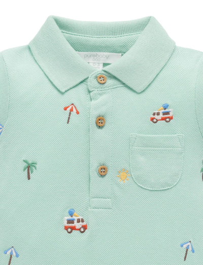 Purebaby - Cancun Polo Growsuit Romper Purebaby 