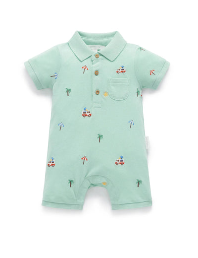 Purebaby - Cancun Polo Growsuit Romper Purebaby 