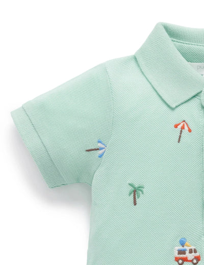 Purebaby - Cancun Polo Growsuit Romper Purebaby 