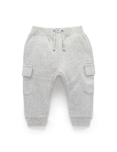 Purebaby - Cargo Track Pant | Grey Neppy