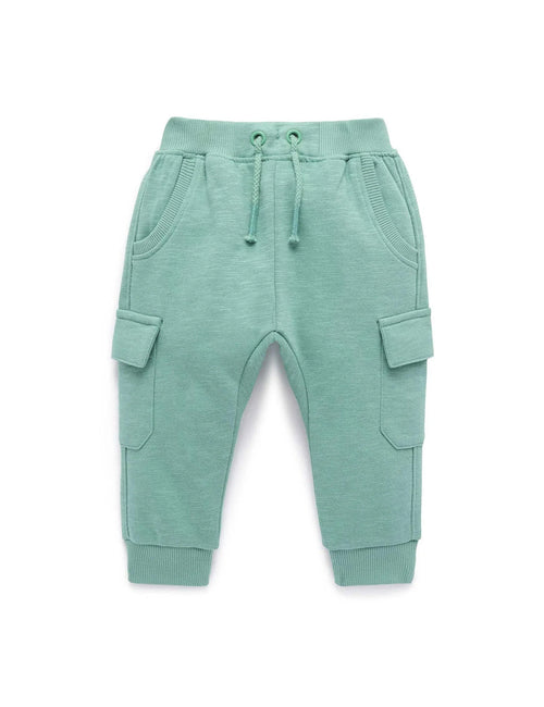 Purebaby - Cargo Track Pant | Pea Green