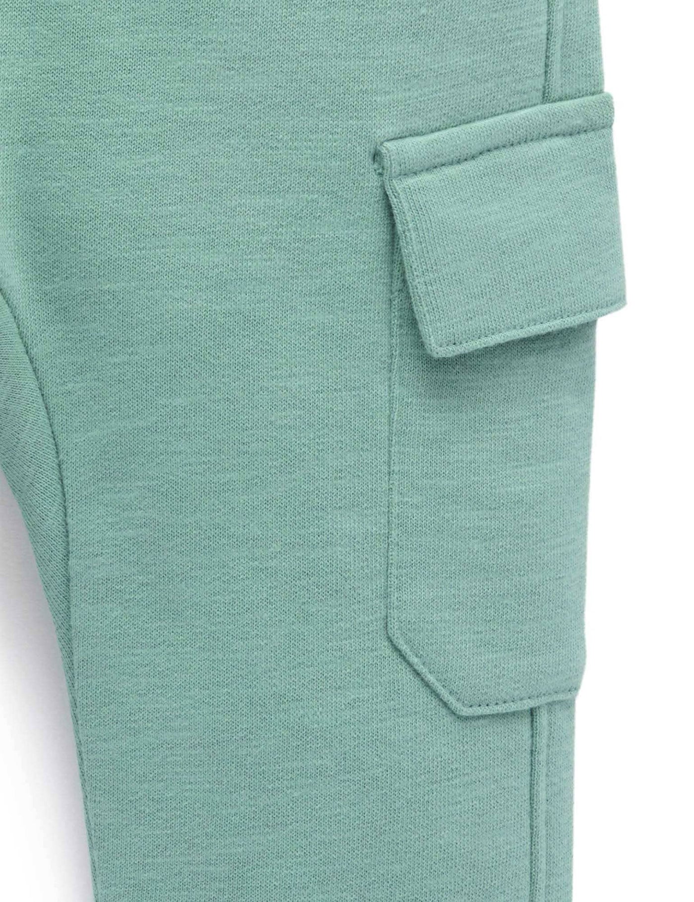 Purebaby - Cargo Track Pant | Pea Green Trackpants Purebaby 