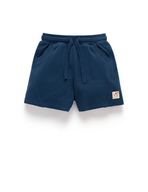 Purebaby - Casual Textured Shorts | French Navy