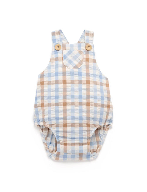 Purebaby - Check Overall | Blue Choc Check