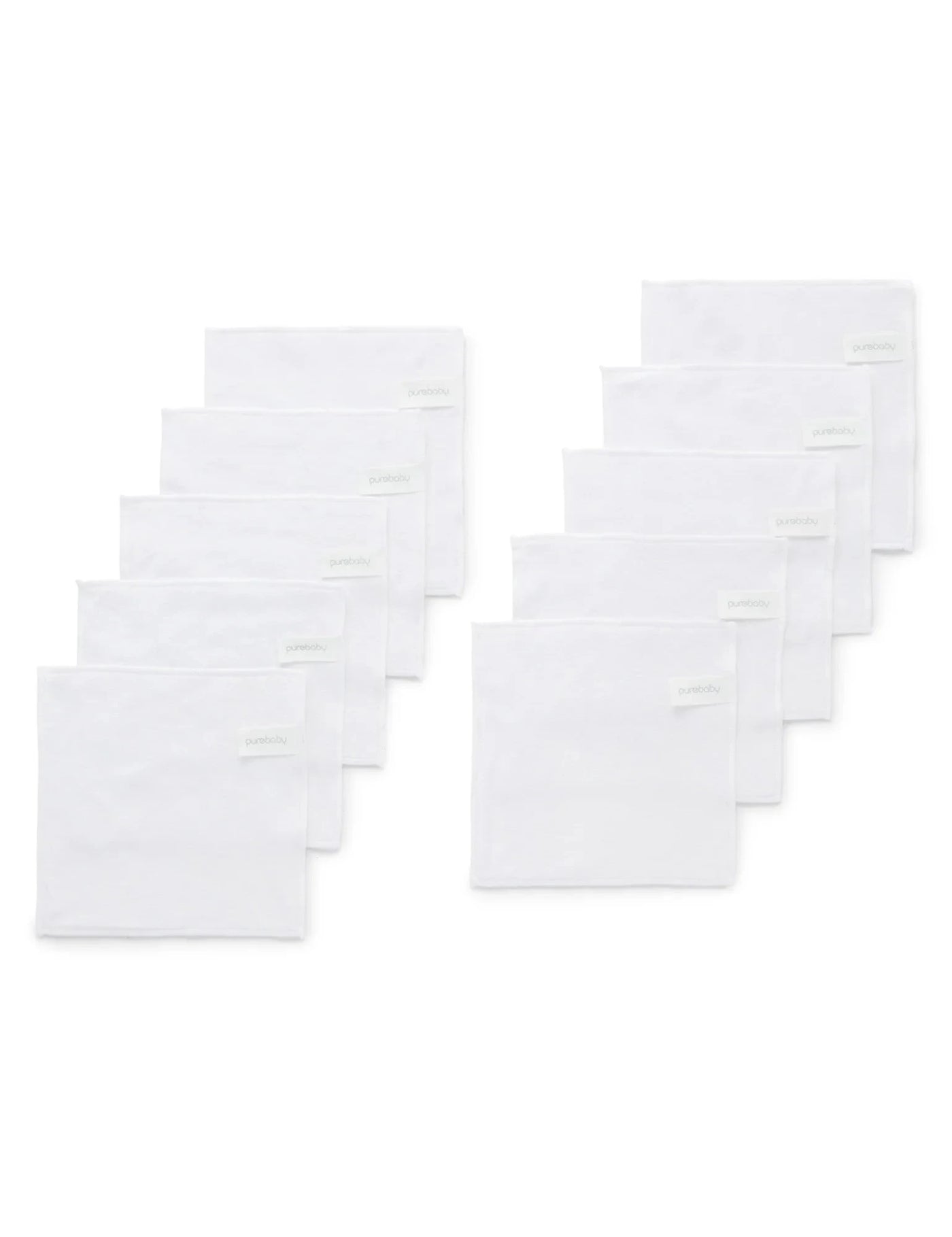 Purebaby - Cloth Wipes 10 Pcs - White Wash Cloth Purebaby 