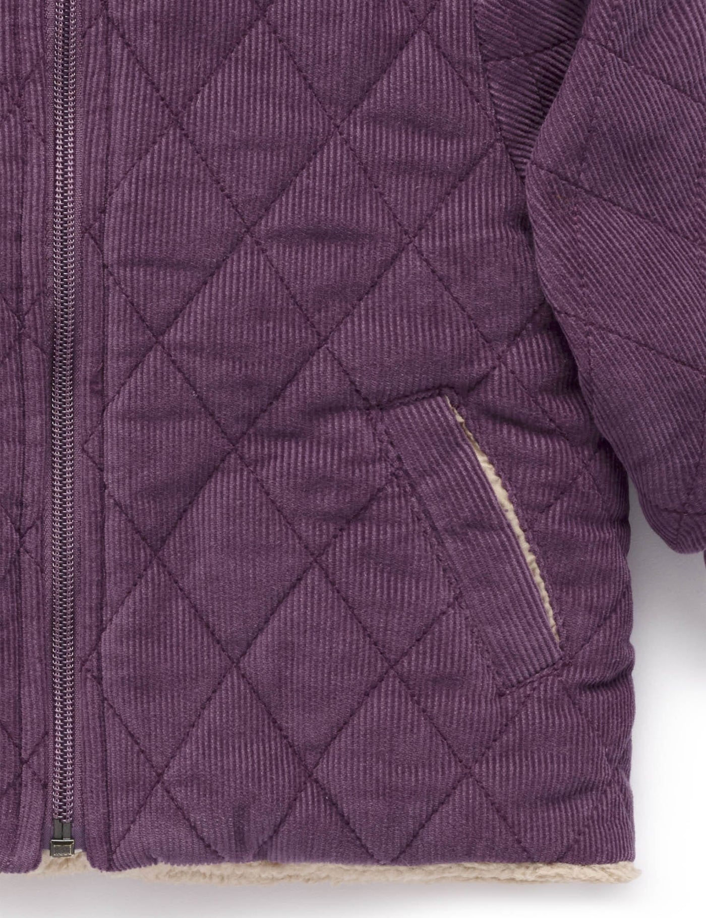 Purebaby - Cord Shearling Quilted Jacket | Heather Jacket Purebaby 