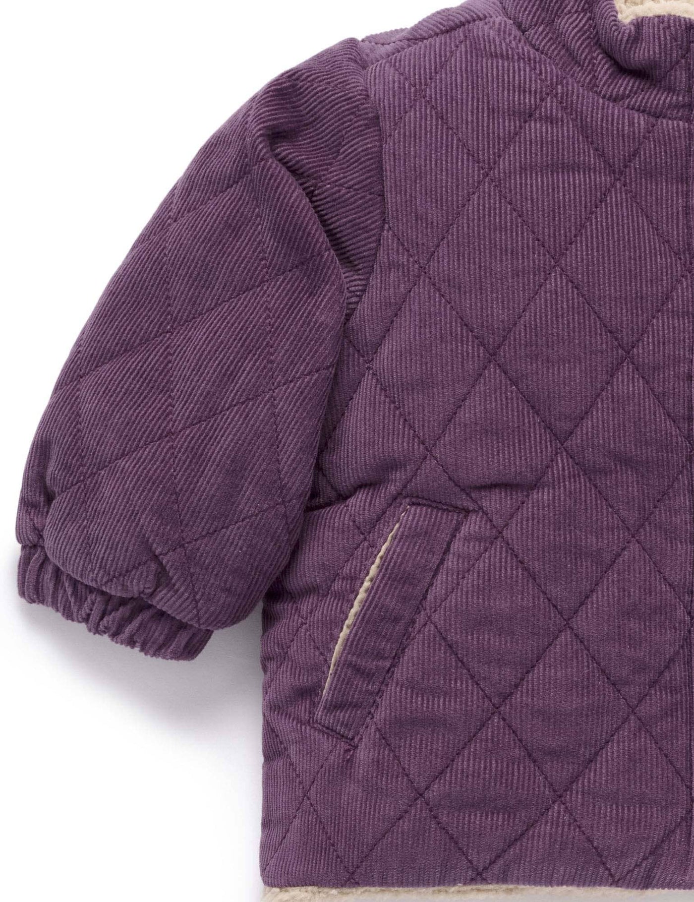 Purebaby - Cord Shearling Quilted Jacket | Heather Jacket Purebaby 