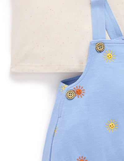 Purebaby - Daisy Broderie Overall Set Matching Set Purebaby 