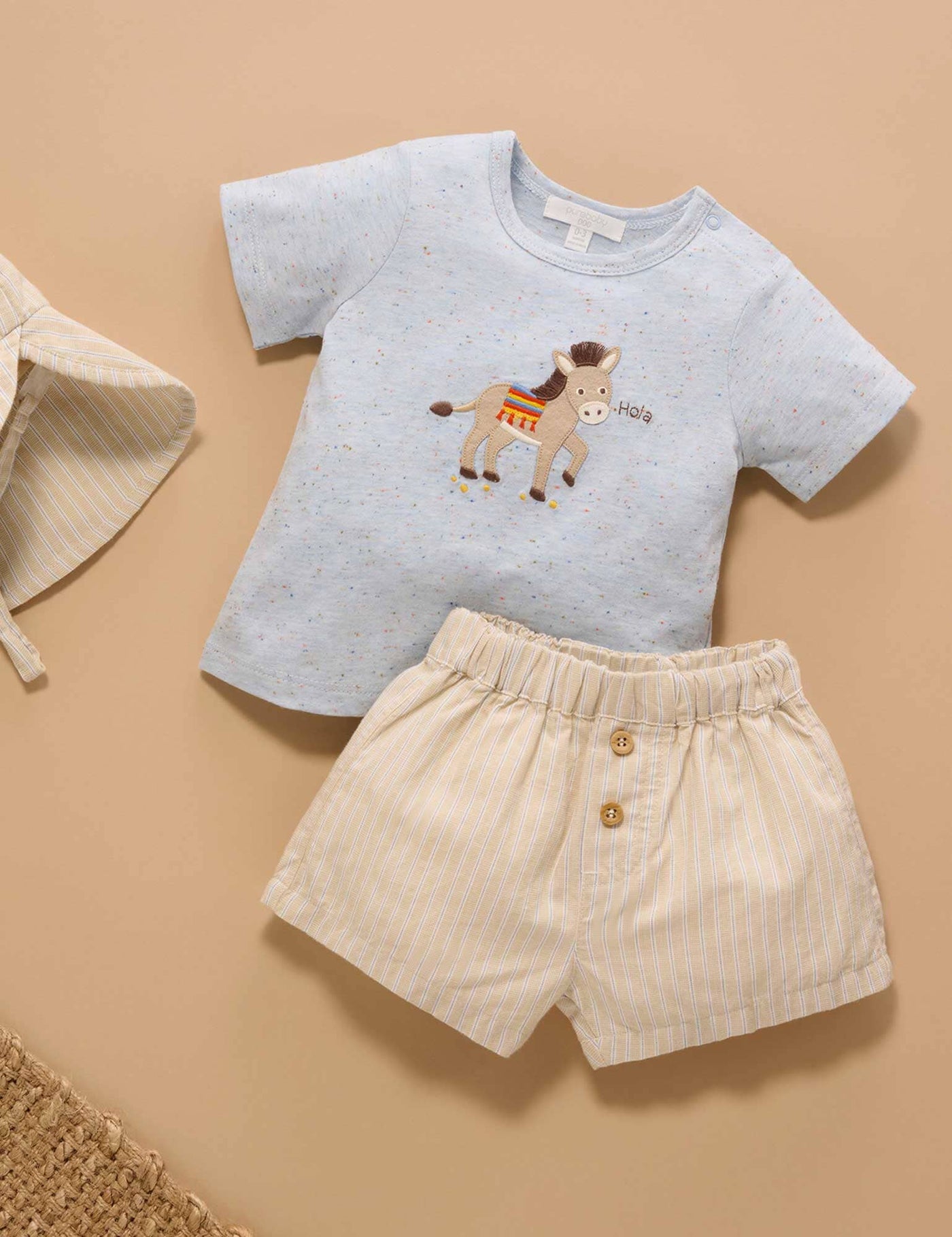 Purebaby - Donkey Tee & Short Set Matching Set Purebaby 