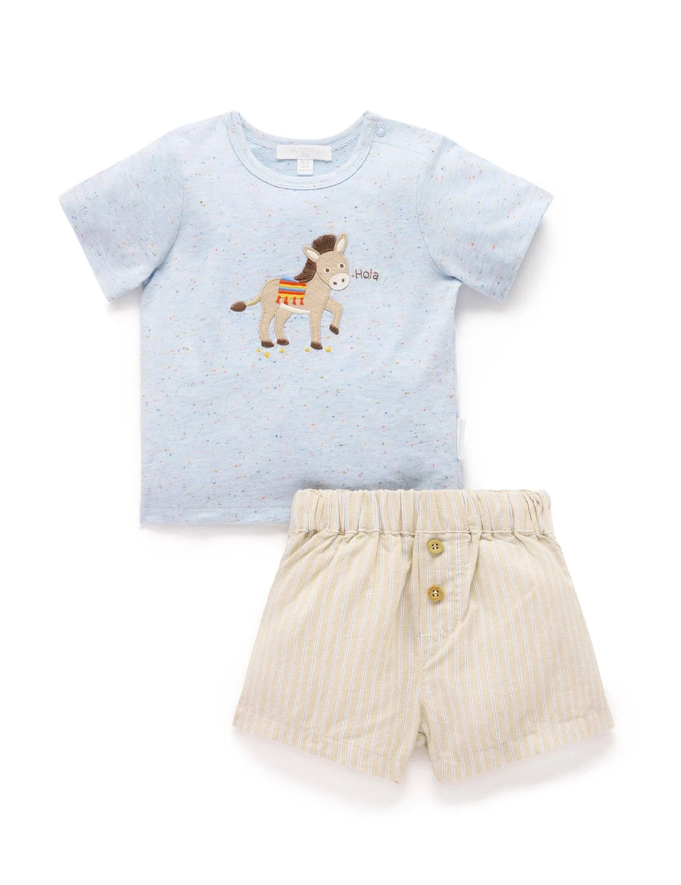 Purebaby - Donkey Tee & Short Set Matching Set Purebaby 