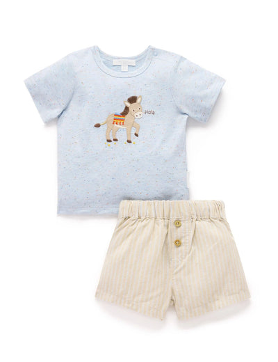 Purebaby - Donkey Tee & Short Set Matching Set Purebaby 