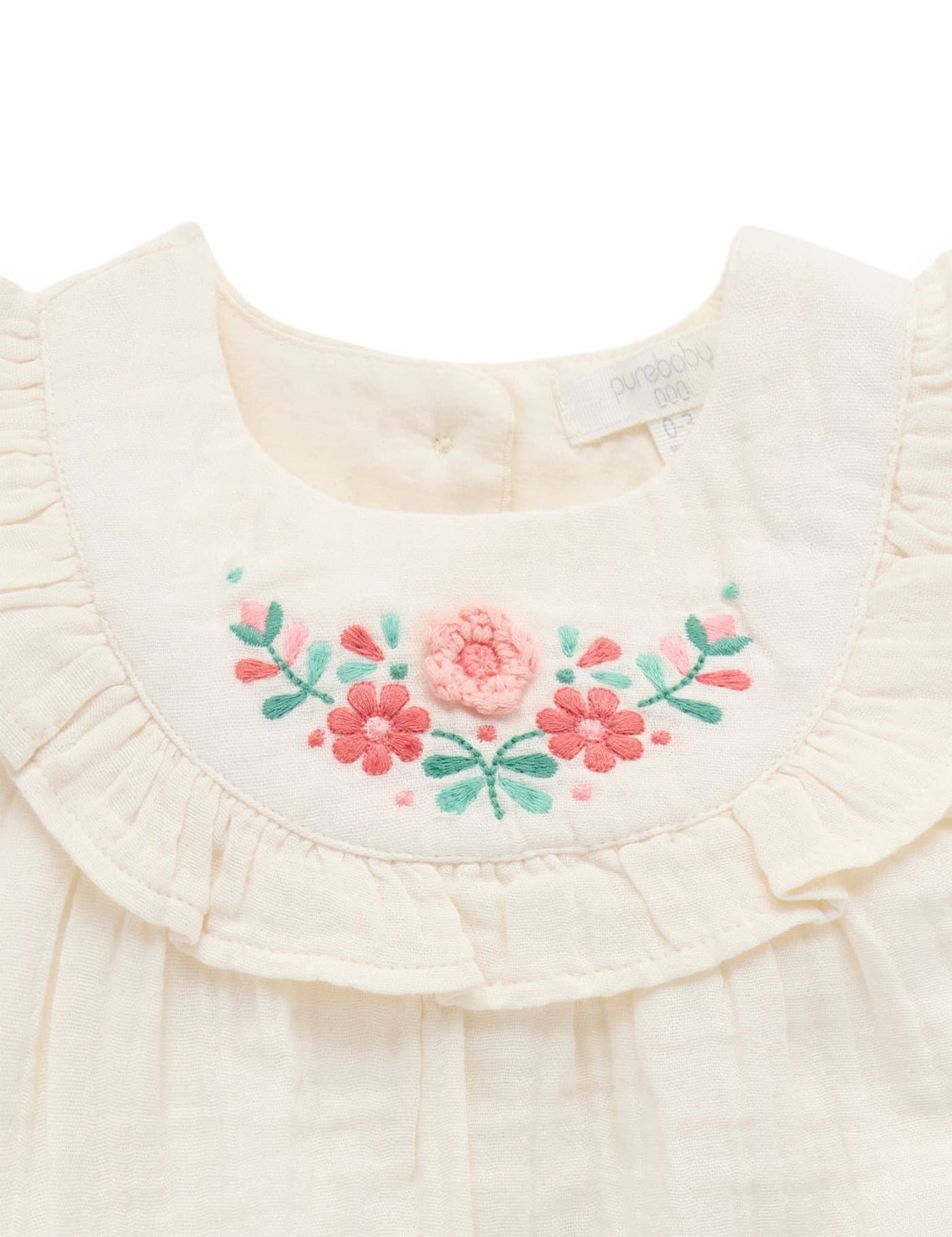 Purebaby - Embroidered Bloomer Set Matching Set Purebaby 