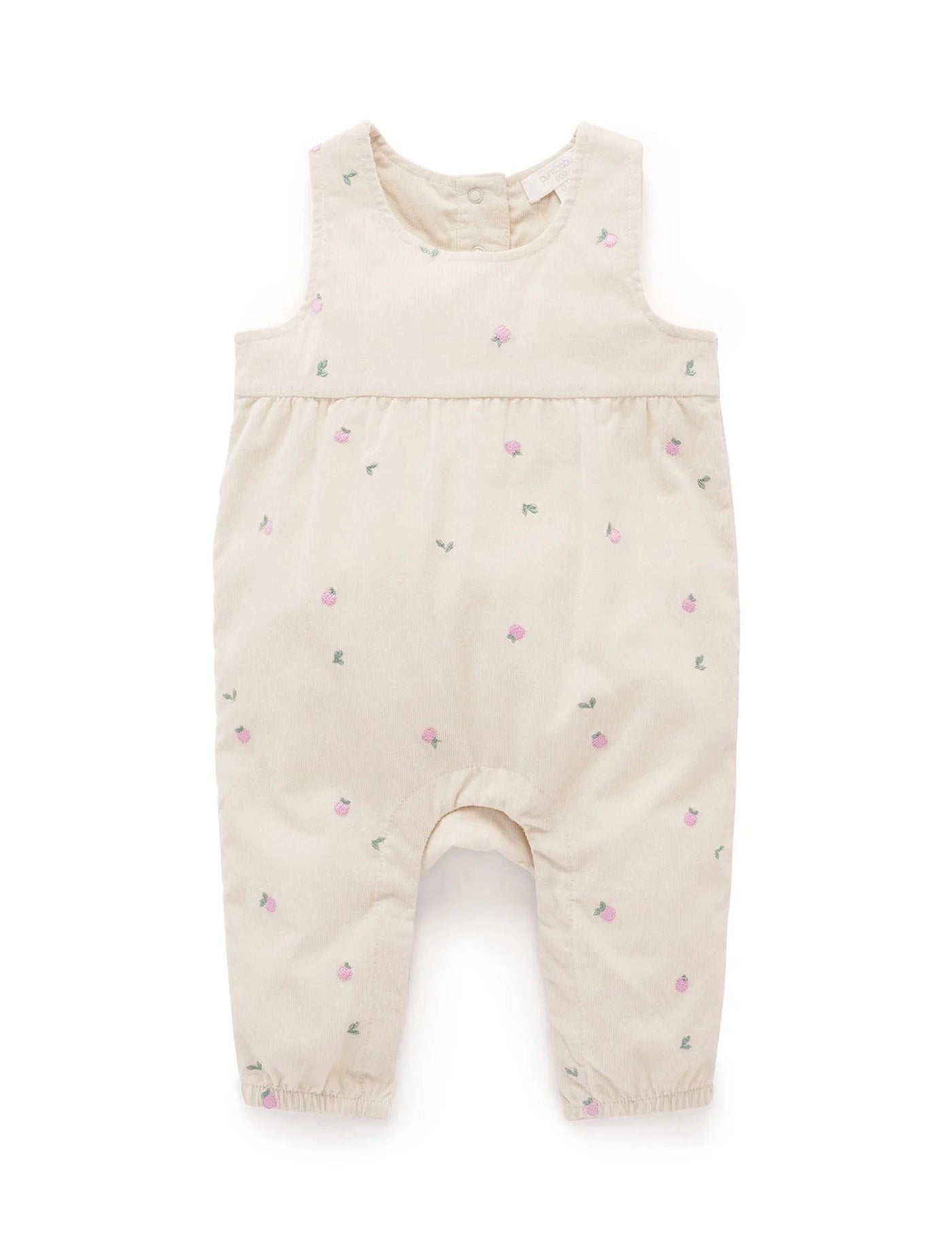 Purebaby - Embroidered Corduroy Romper | Orchard Broderie Romper Purebaby 