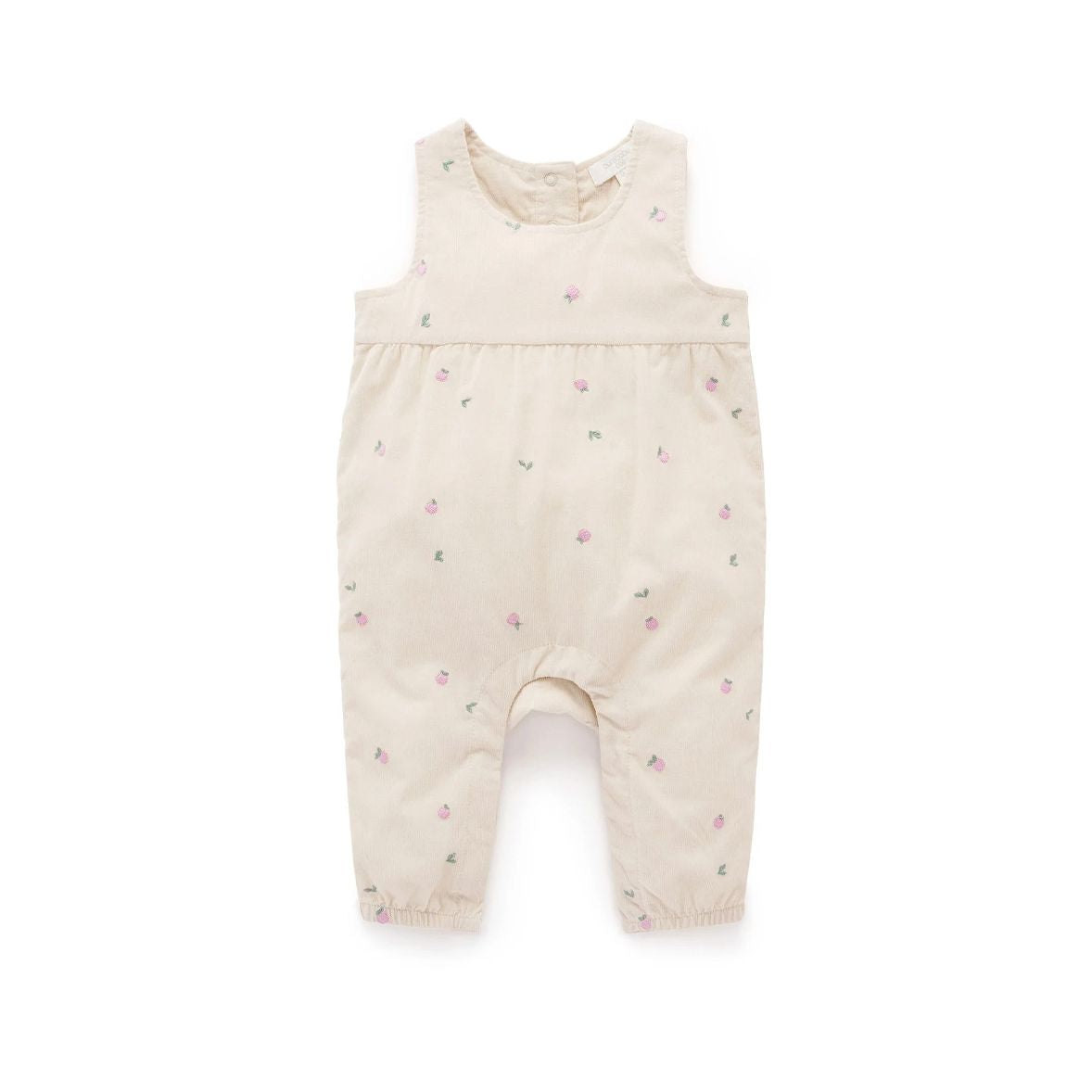 Purebaby - Embroidered Corduroy Romper | Orchard Broderie Romper Purebaby 