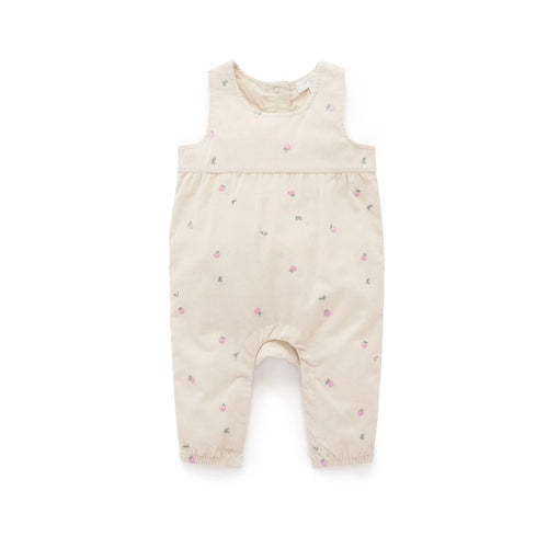 Purebaby - Embroidered Corduroy Romper | Orchard Broderie