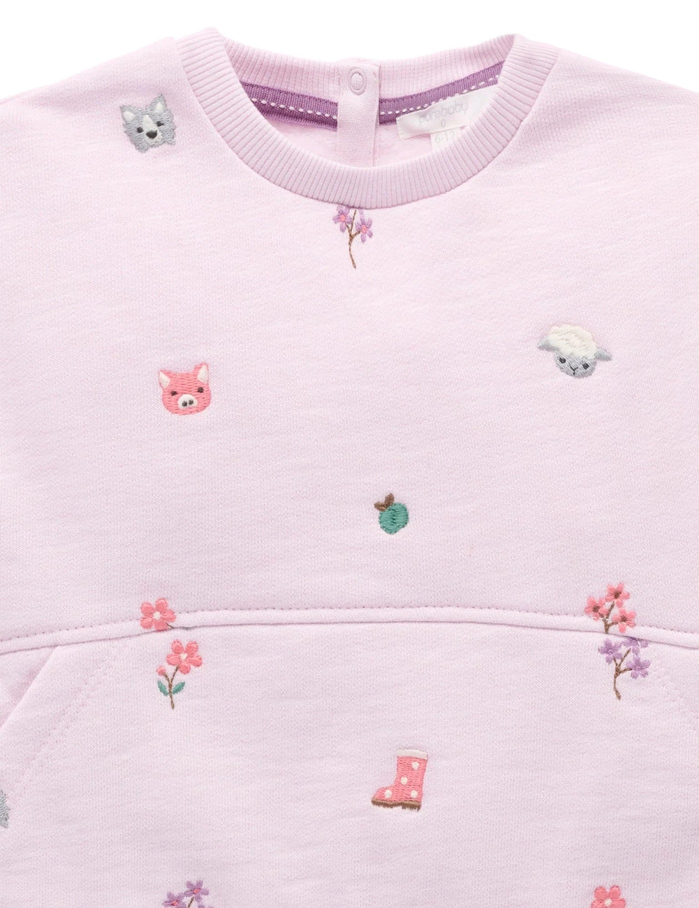 Purebaby - Embroidered Windcheater | Garden Broderie Jumper Purebaby 