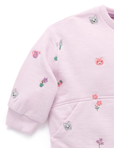 Purebaby - Embroidered Windcheater | Garden Broderie Jumper Purebaby 